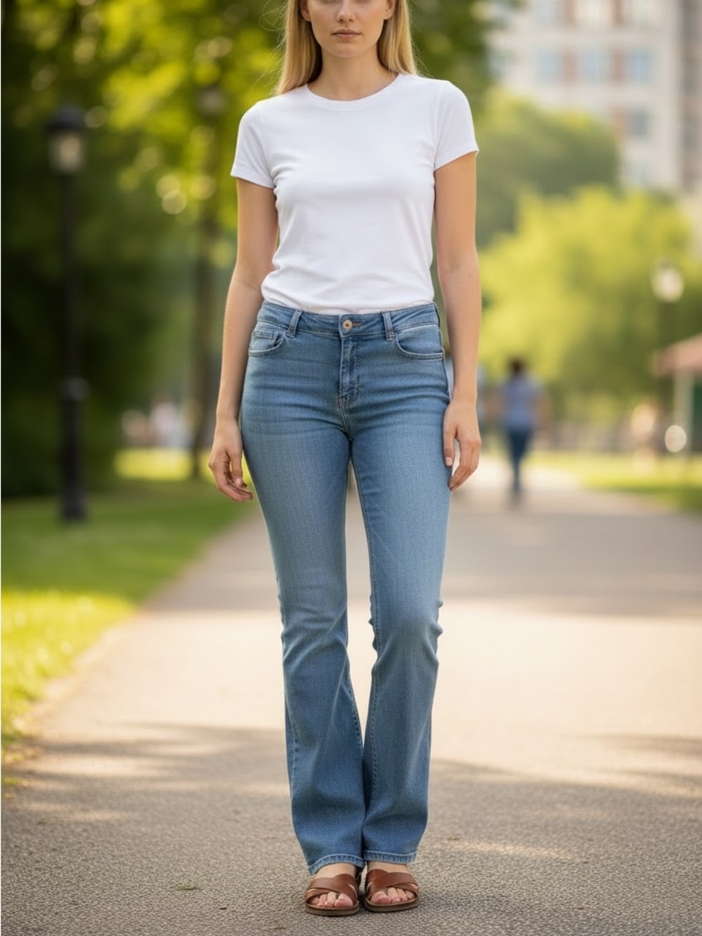 Democracy Ab Tech Light Blue Women's Bootcut Jeans 14 NWOT